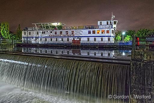 Kawartha Voyageur At Night_34916.18.19.jpg - Photographed along the Rideau Canal Waterway at Smiths Falls, Ontario, Canada.
